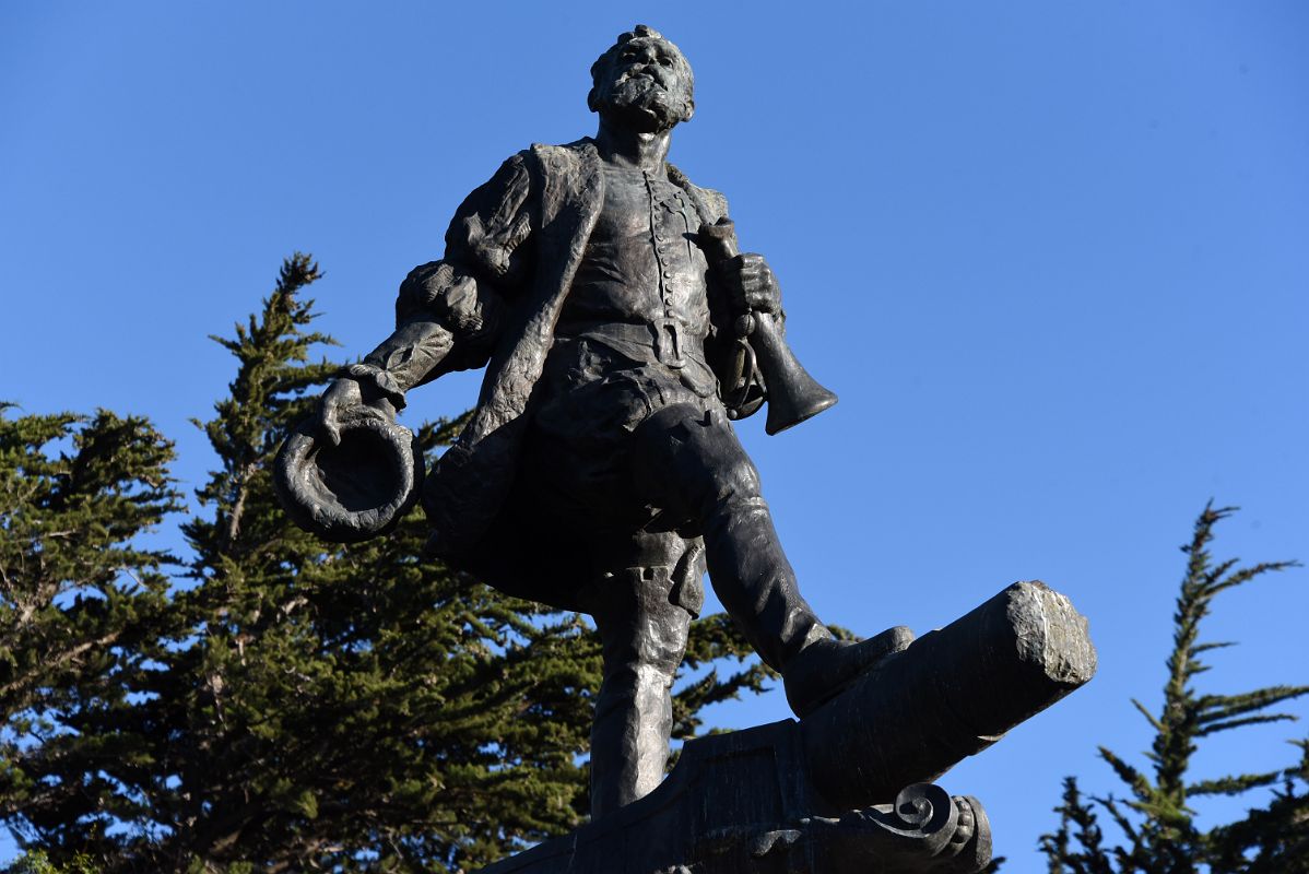 03B Statue Of Ferdinand Magellan Close Up In Plaza De Armas Munoz Gamero Punta Arenas Chile